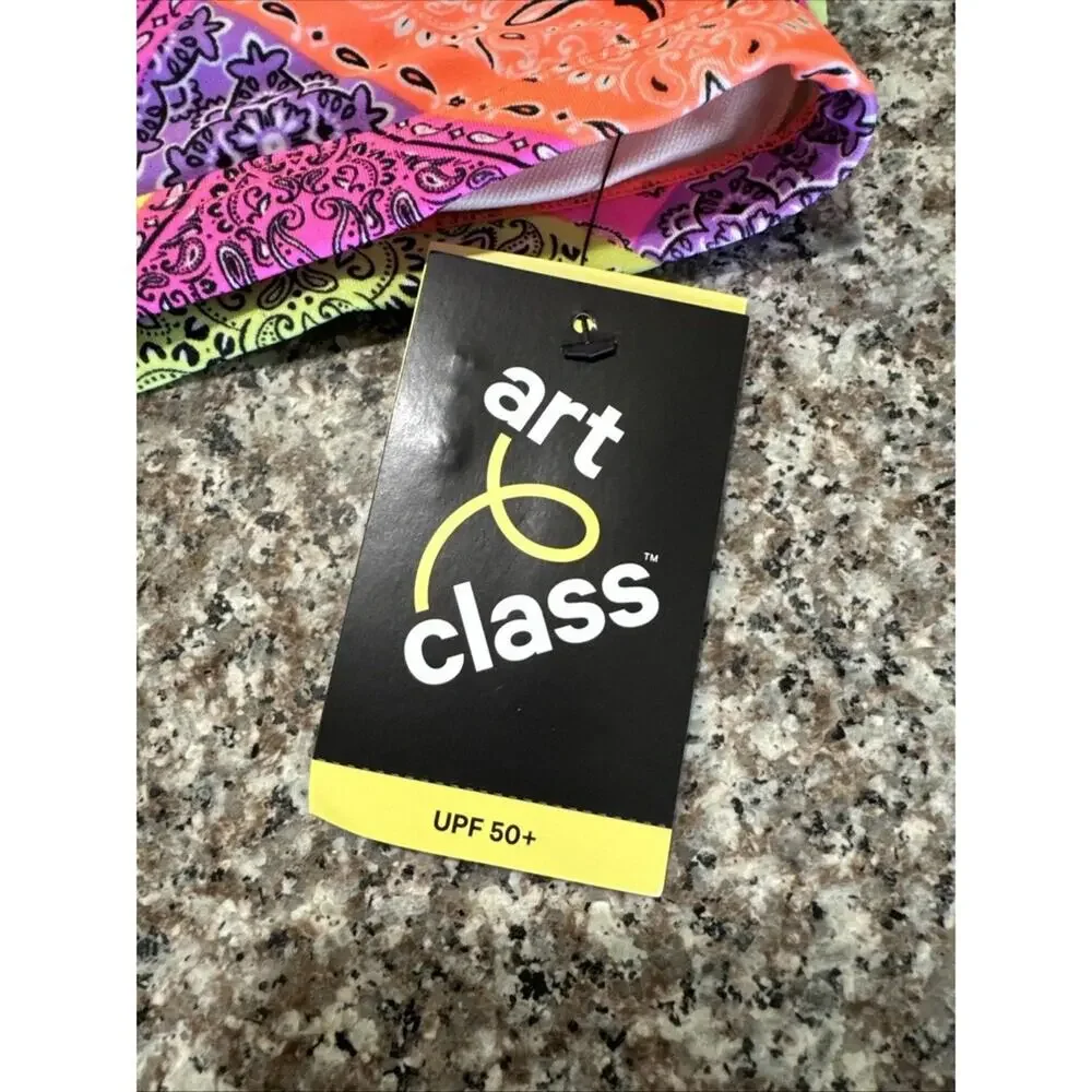 Girl Art Class Muilt-colored Paisley Print Bikini Top Size L 10/12